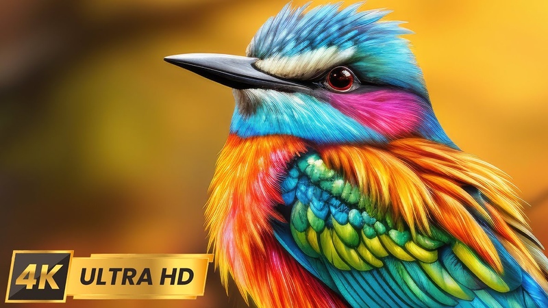 WILD BIRDS 4 K ULTRA HD Discover the Hidden World of Wild Birds with Relaxation