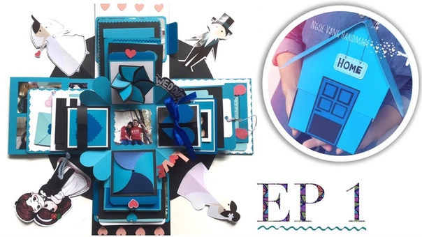 Hướng dẫn Love Box Làm love box NGÔ I NHÀ xanh ( Phần 1) NGOC VANG 2,