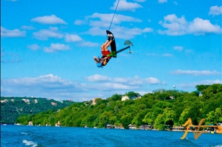 Al Lewin Doing Stunts And Snaps His Hydrofoil