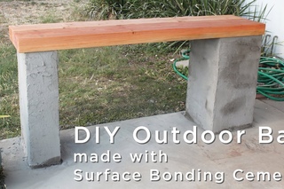 How to make an outdoor bar using surface bonding cement