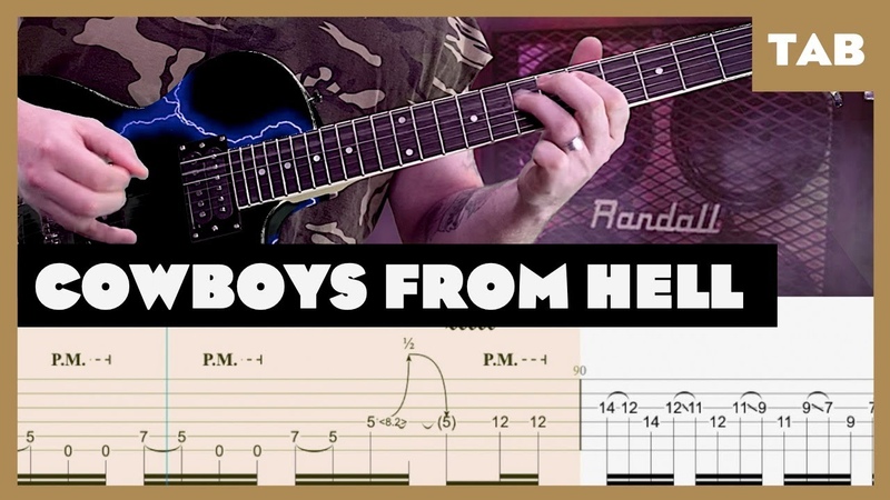 Cowboys from Hell Pantera Cover, Guitar Tab, Lesson,
