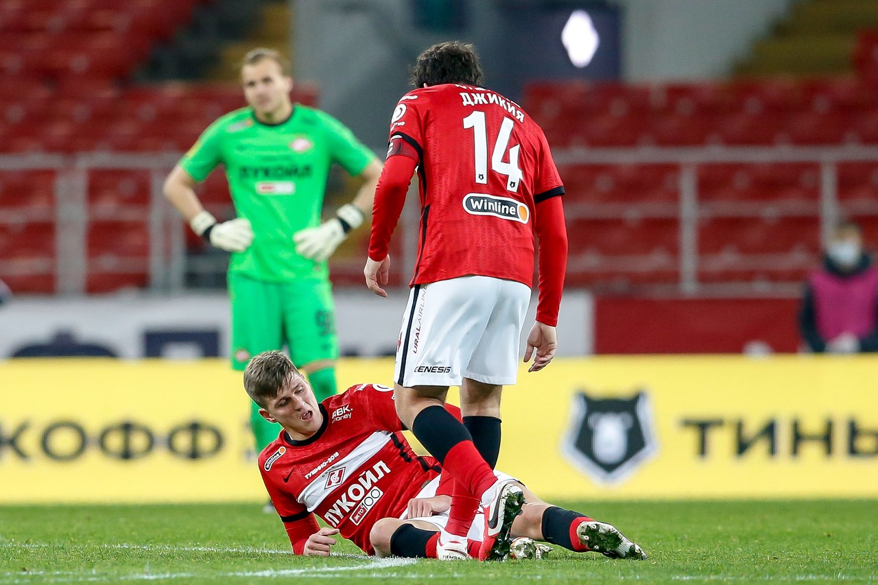 Спартак - Ростов, 1:0. Александр Соболев, Георгий Джикия и Александр Максименко