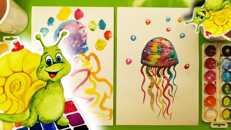 Рисование гуашью для детей 5-6 лет. Рисование краскам для малы. Видеоуроки живописи для детей. Рисование гуашью с детьми 3-4 лет. Занятие с красками для детей 5 лет.