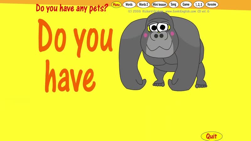Do you have any pets Genki