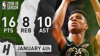 Giannis Antetokounmpo Full Highlights Bucks vs Hawks  - 16 Pts, 10 Ast, 8 Rebounds!