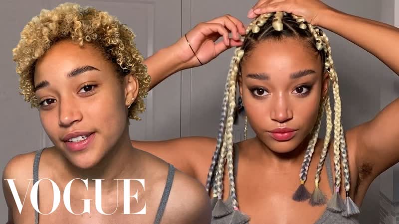 Amandla Stenbergs Guide to Box Braids, Smoky Eyes, and Tik Tok Brows, Beauty Secrets,