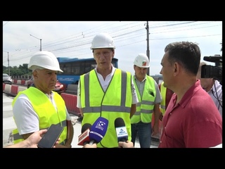 Глава Новокузнецка провел выездной штаб на мосту в Заводской район