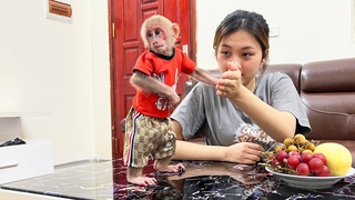 Bibi cried wanting to eat and hug Mom to sleep