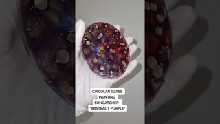@MARACHOWSKAART GLASS PAINTING ABSTRACT PURPLE 2022 #glasspainting #art