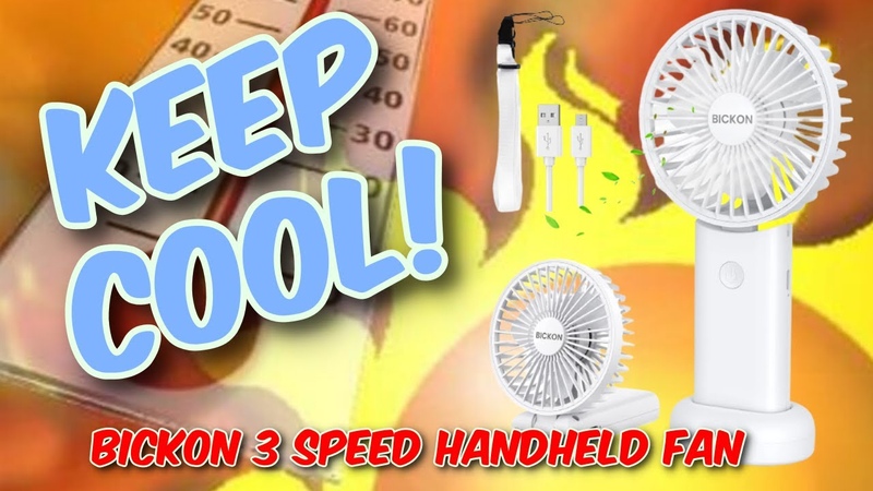 BICKON 3 Speed Handheld Fan Review You