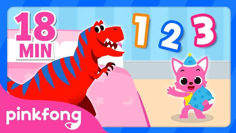 Learn Numbers with Dinosaurs Jumping on the Bed Pinkfong