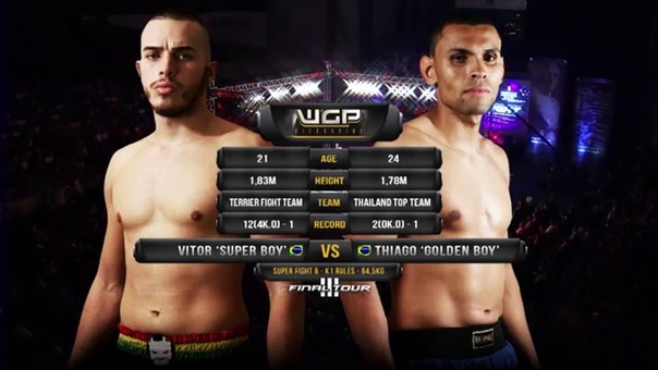 Thiago Golden Boy vs Vitor Super boy WGP Kickboxing
