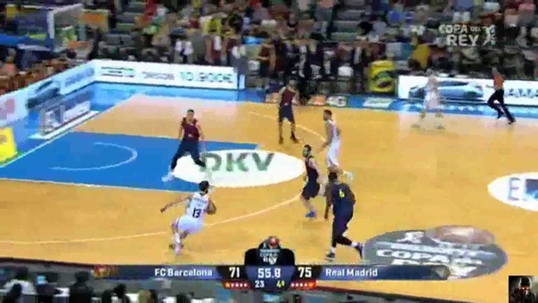 Canaston de Sergio Llull a una decima del final ( Copa del Rey