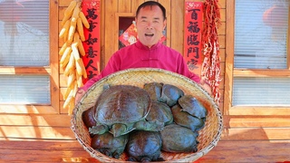 12 Golden Turtles Peeled And Stewed in CRAZY Spicy Broth for Half A Day!  | Uncle Rural Gourmet