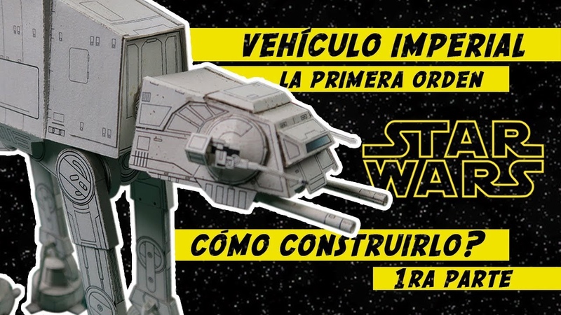 Cómo construir el vehículo imprerial AT AT de Star Wars, Papercraft, 1era Parte, Jorge