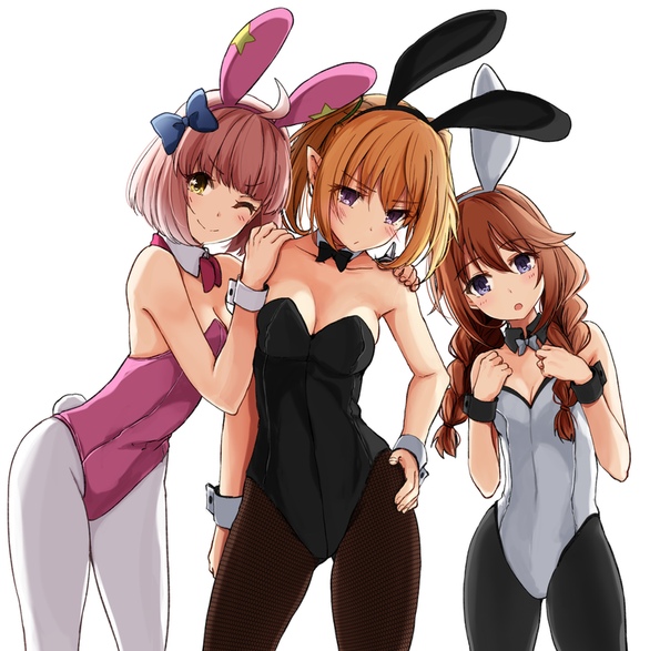 Anime girl with bunny ears