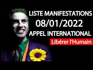 Liste Manif - Appel International - Samedi 8 Janvier 2022