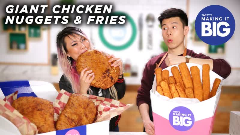 I Made Giant Chicken Nuggets And Fries For A Competitive Eater