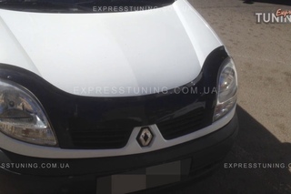 Дефлектор капота Рено Кенго 1. Мухобойка Renault Kangoo 1. AOM Tuning. Тюнинг запчасти. Обзор.