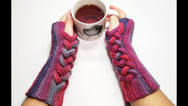 МИТЕНКИ КРЮЧКОМ ПОДРОБНЫЙ МК, mittens, Fäustlinge, Mitaines, vantar, votter,