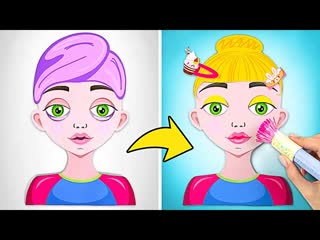 Создаем удивительный бумажный салон красоты для преображения куклы