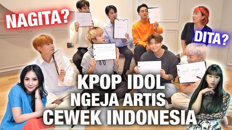KPOP BOYGROUP KOREA COBA NGEJA NAMA ARTIS CEWEK INDONESIA , NAGITA SLAVINA DITA