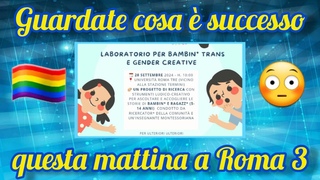 Oggi era il giorno  del laboratorio per bambini trans!