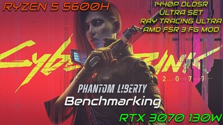 Cyberpunk 2077 Phantom Liberty Ray Tracing Ultra RTX 3070 FSR 3 Frame Generation Mod + DLSS