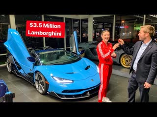SPOILED 16 YR OLD GIRL GETS KEYS TO LAMBORGHINI CENTENARIO!!