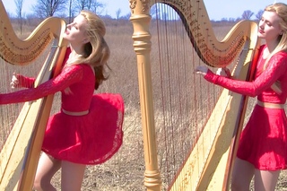 MY IMMORTAL (Evanescence) Harp Twins - Camille and Kennerly HARP ROCK