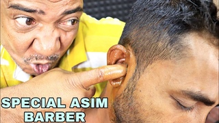 Asim Barber Special Ear Massage | Heavy Oil Neck Massage with Chopstick | Loud Neck & Hair Cracking