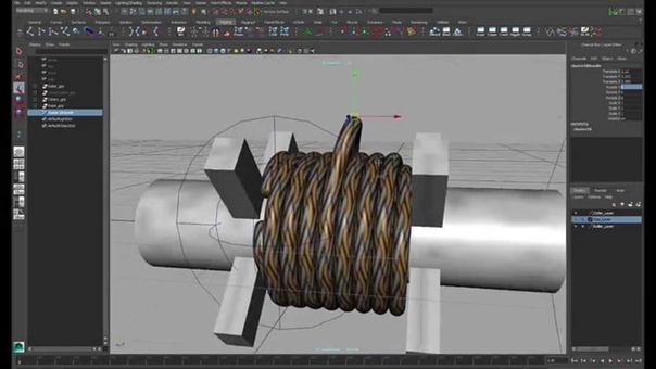Maya Cable Rig, Rope Roller, Cable Spool,