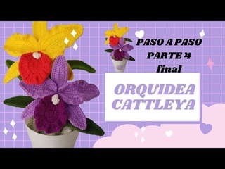 FLOR ORQUIDEA tejido a crochet paso a paso parte 4 final #tejidosacrochet #florestejidas #marluc