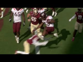 AIR TIME  Bhayshul Tuten hurdles defender to score a TD for Virginia Tech | ESPN College Football