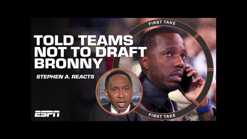 Stephen A. reacts to Bob Myers saying Rich Paul called teams to NOT draft Bronny, First